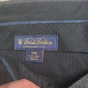 Brooks Brothers Charcoal Herringbone Trousers